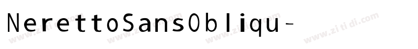 Neretto Sans Obliqu字体转换